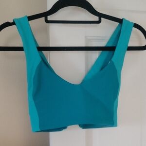 Lululemon Criss Cross Teal Strappy Sports Bra In Size 8